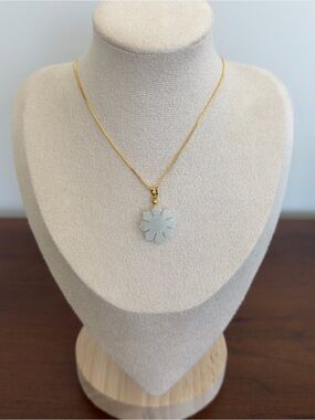 Certified Grade A Burma Jade Philippine Sunflower Pendant